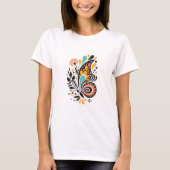 Kleurrijk Abstract Butterfly Art Design T-shirt (Voorkant)
