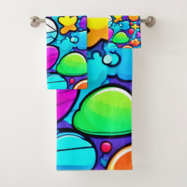 Kleurrijk Abstract Candyland Bad Handdoek