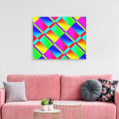 Kleurrijk Abstract Canvas Afdruk (Insitu (Woonkamer))