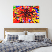Kleurrijk Abstract Canvas Afdruk (Insitu (Slaapkamer))