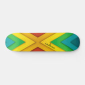 Kleurrijk Abstract Chevron Patroon Persoonlijk Skateboard (Horizontaal)