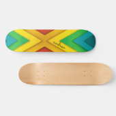 Kleurrijk Abstract Chevron Patroon Persoonlijk Skateboard (Horizontaal)