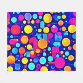 kleurrijk Abstract cirkelspectrum Fleece Deken (Voorkant (Horizontaal))