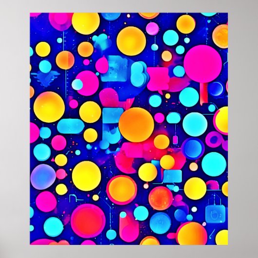 kleurrijk Abstract cirkelspectrum Poster (Voorkant)