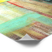 Kleurrijk Abstract Cityscape Origineel Kunstschild Poster (Hoek)