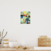 Kleurrijk Abstract Cityscape Origineel Kunstschild Poster (Keuken)