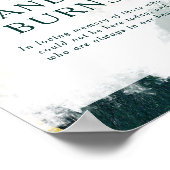 Kleurrijk Abstract Deze Kaars Brandt Trouwteken Poster (Hoek)