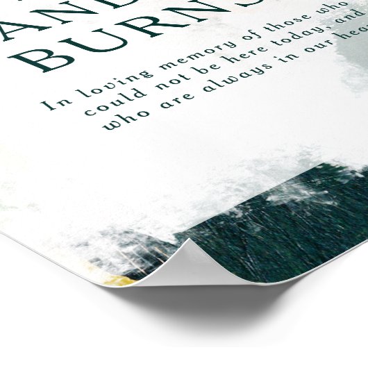 Kleurrijk Abstract Deze Kaars Brandt Trouwteken Poster (Hoek)