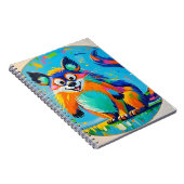 Kleurrijk abstract dierenartsontwerp notitieboek (Rechterzijde)