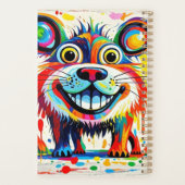 Kleurrijk abstract dierenartsontwerp planner (Achterkant)