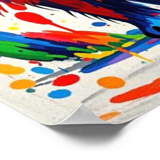 Kleurrijk abstract dierenartsontwerp poster (Hoek)