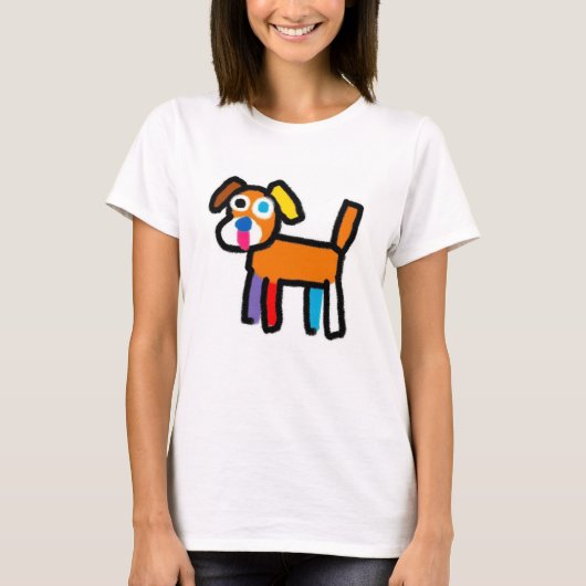 Kleurrijk Abstract Doggy T-shirt (Voorkant)