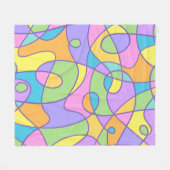 Kleurrijk Abstract dooddesign Fleece Deken (Voorkant (Horizontaal))