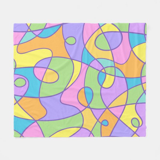 Kleurrijk Abstract dooddesign Fleece Deken (Voorkant (Horizontaal))