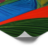 Kleurrijk abstract dorpslandschap poster (Hoek)