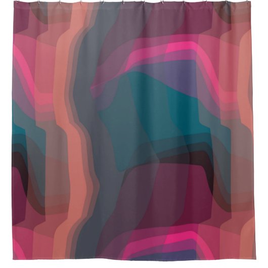 Kleurrijk Abstract Douchegordijn (Voorkant)