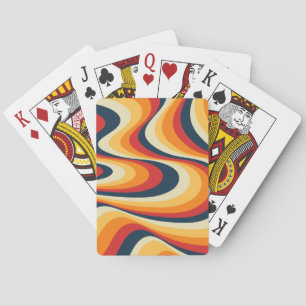 Kleurrijk abstract draaikolkontwerp pokerkaarten