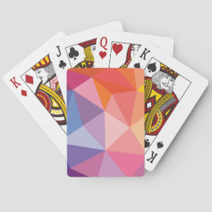 Kleurrijk abstract driehoekpatroon pokerkaarten