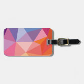 Kleurrijk Abstract driehoekspatroon Bagagelabel (Voorkant horizontaal)