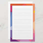 Kleurrijk Abstract driehoekspatroon Briefpapier (Voorkant / Achterkant)