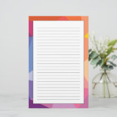 Kleurrijk Abstract driehoekspatroon Briefpapier (Staand voorkant)