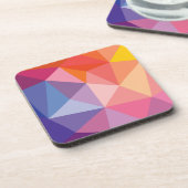 Kleurrijk Abstract driehoekspatroon Drankjes Onderzetter (Linkerzijde)