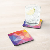 Kleurrijk Abstract driehoekspatroon Drankjes Onderzetter (Rechterzijde)