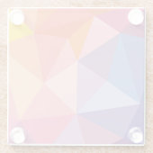 Kleurrijk Abstract driehoekspatroon Glazen Onderzetter (Achterkant)