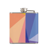 Kleurrijk Abstract driehoekspatroon Heupfles (Achterkant)