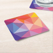 Kleurrijk Abstract driehoekspatroon Kartonnen Onderzetters (Schuin)