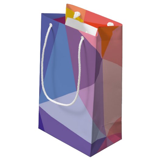 Kleurrijk Abstract driehoekspatroon Klein Cadeauzakje (Achterkant Gekanteld)