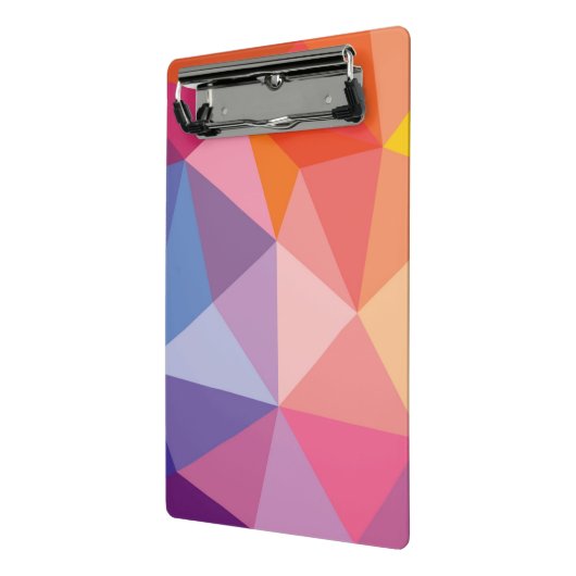 Kleurrijk Abstract driehoekspatroon Mini Klembord (Angled2)