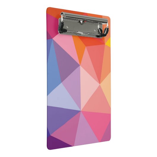 Kleurrijk Abstract driehoekspatroon Mini Klembord (Schuin)