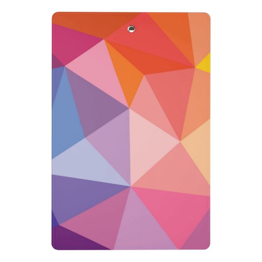 Kleurrijk Abstract driehoekspatroon Mini Klembord (Achterkant)