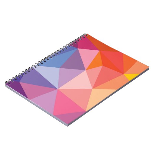 Kleurrijk Abstract driehoekspatroon Notitieboek (Linkerzijde)