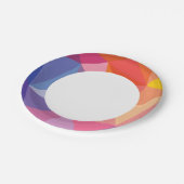 Kleurrijk Abstract driehoekspatroon Papieren Bordje (Gekanteld)