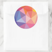Kleurrijk Abstract driehoekspatroon Ronde Sticker (Tas)