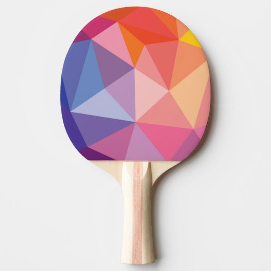 Kleurrijk Abstract driehoekspatroon Tafeltennisbatje (Voorkant)