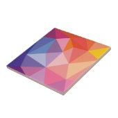 Kleurrijk Abstract driehoekspatroon Tegeltje (Zijkant)