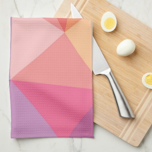 Kleurrijk Abstract driehoekspatroon Theedoek (Quarter Fold)