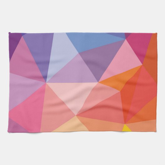 Kleurrijk Abstract driehoekspatroon Theedoek (Horizontaal)