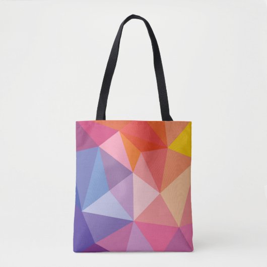 Kleurrijk Abstract driehoekspatroon Tote Bag (Voorkant)