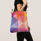 Kleurrijk Abstract driehoekspatroon Tote Bag (Dichtbij)