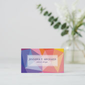 Kleurrijk Abstract driehoekspatroon Visitekaartje (Staand voorkant)