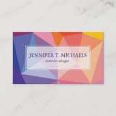 Kleurrijk Abstract driehoekspatroon Visitekaartje (Voorkant)