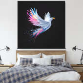 Kleurrijk Abstract Eagle Design Canvas Afdruk (Insitu (Slaapkamer))