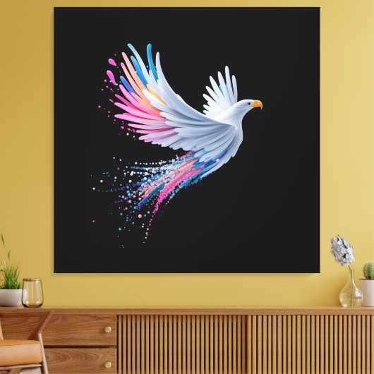 Kleurrijk Abstract Eagle Design Canvas Afdruk (Insitu (Woonkamer))