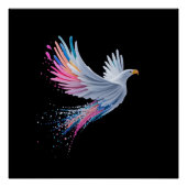 Kleurrijk Abstract Eagle Design Perfect Poster (Voorkant)