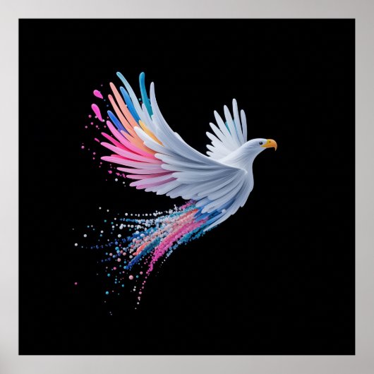 Kleurrijk Abstract Eagle Design Poster (Voorkant)