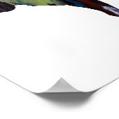 Kleurrijk abstract elandsilhouet poster (Hoek)